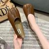 Soft-soled pregnant women's pleated flat-soled Doudou shoes, new non-slip shallow single shoes, comfortable grandma shoes