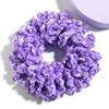 Handmade Wool Hair Tie - Ethnic Style Golden Velvet Flower Headwear, Multi-color Options
