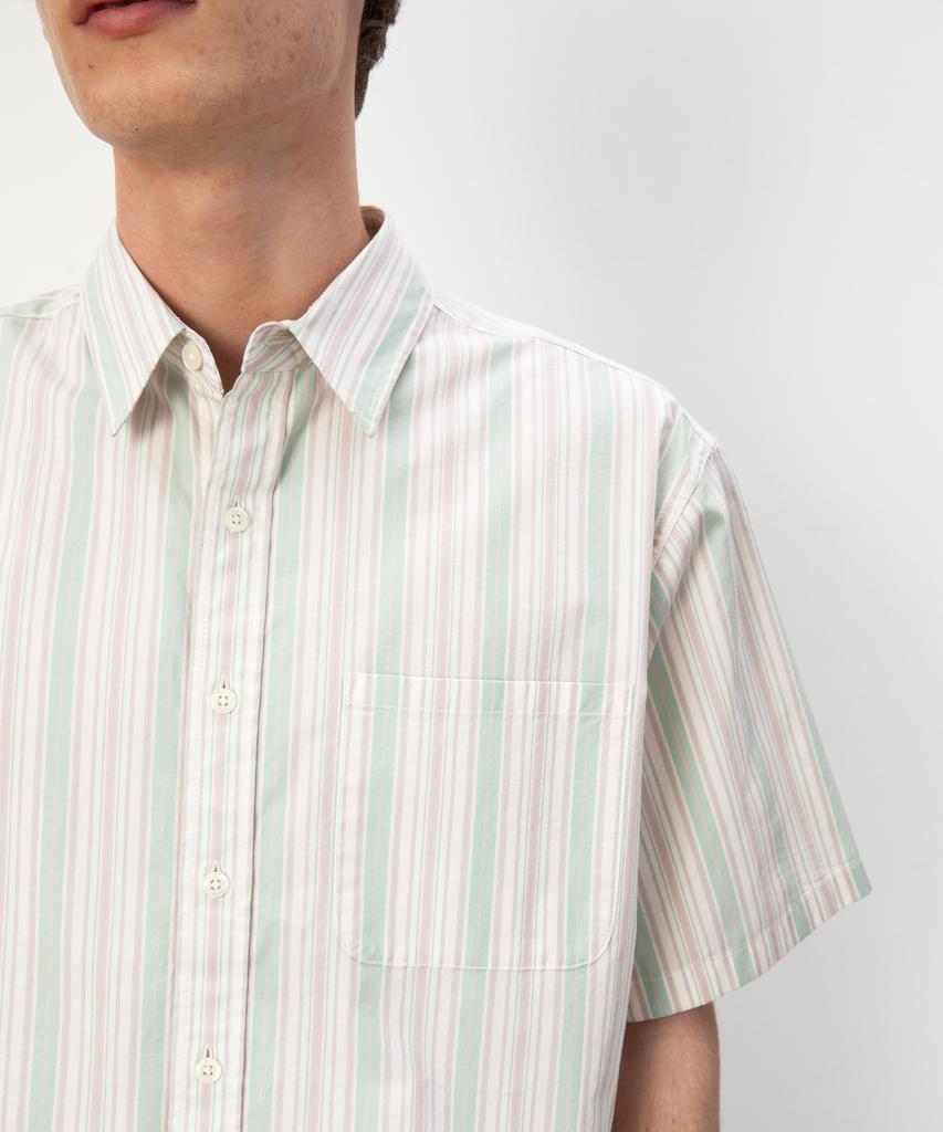 THISISNEVERTHAT Striped S/S Shirt Green