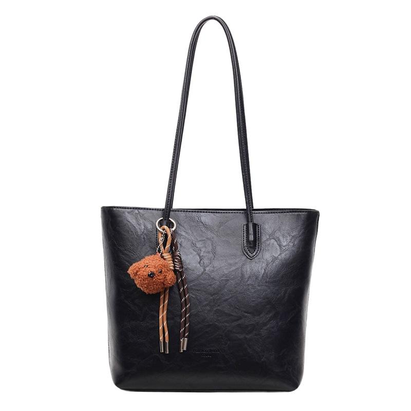 

Retro casual large-capacity tote bag women s 2025 new autumn and winter versatile shoulder bag simple commuter underarm bag no pendant