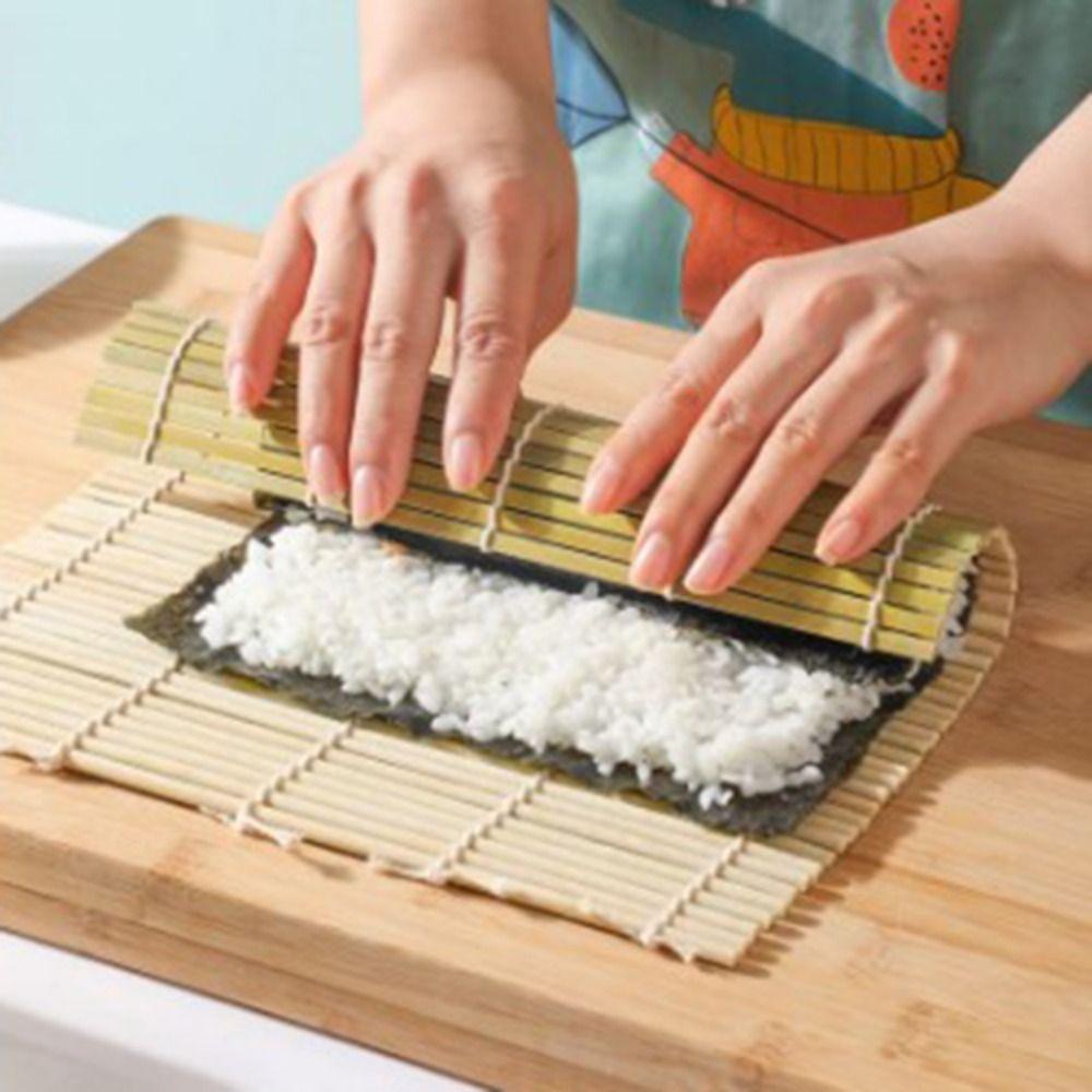 Japanese Style Green Sushi Rolling Curtain Bamboo Sushi Mold Household Sushi Scroll Mat Rice