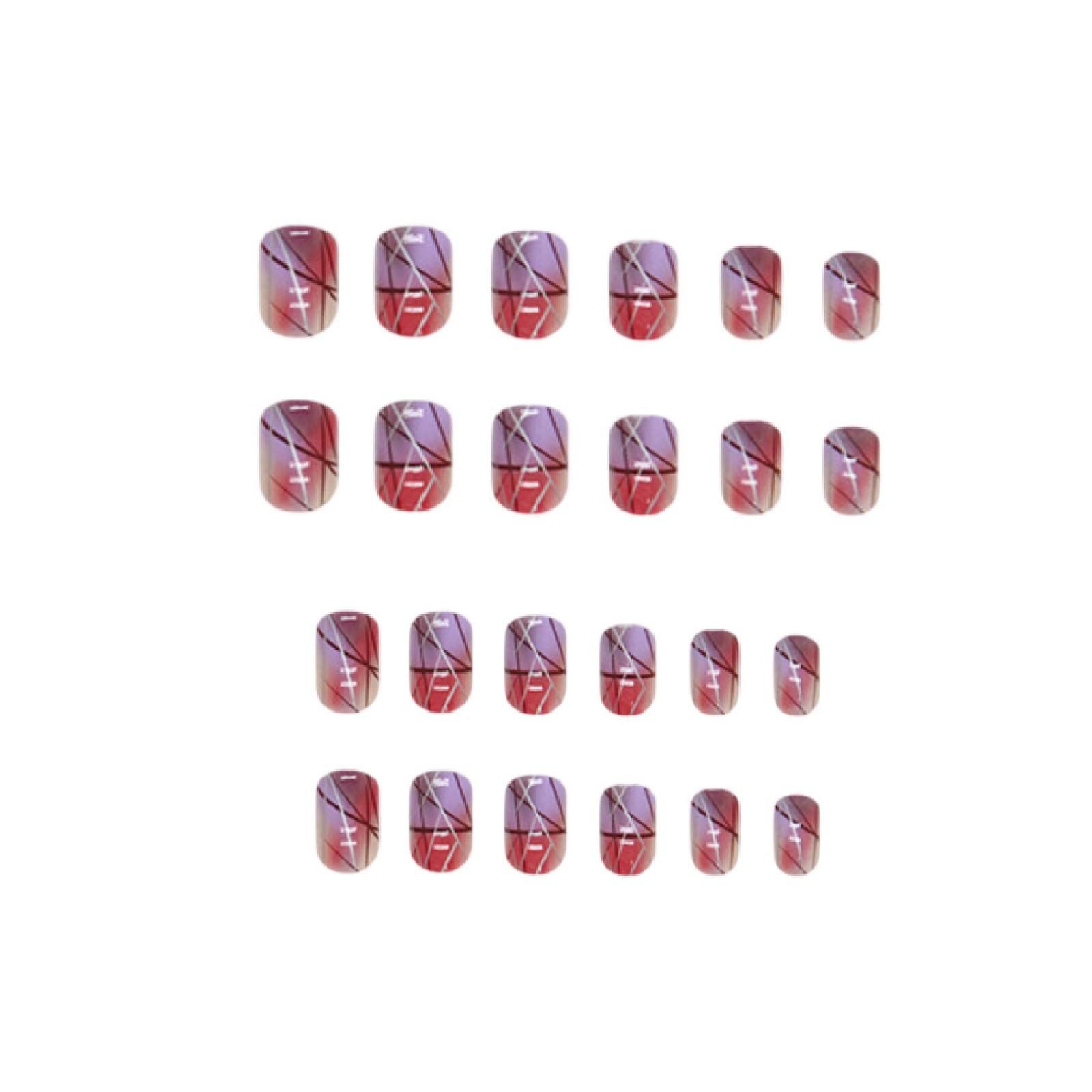 

24 шт. Накладные ногти, Носимые ногти, Ледяные прозрачные накладные ногти, 10 мл One Size