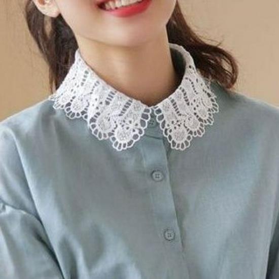 

2023 Универсальный кружевной фальшивый воротник для девочек – Корейский декоративный воротник для свитеров на весну, осень и зиму
