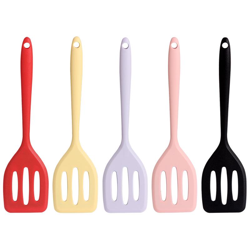 Spot All-in-One Small Silicone Slotted Spatula - Ideal for Baby Food & Non-Stick Cookware.