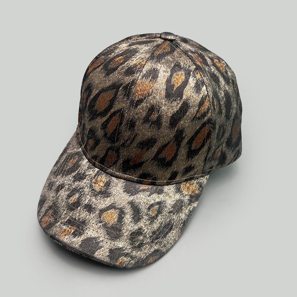 Retro Personalized Leopard Print Baseball Cap Men'S And Women'S Hard Top Sunshade Print Street Cross-Border Cap