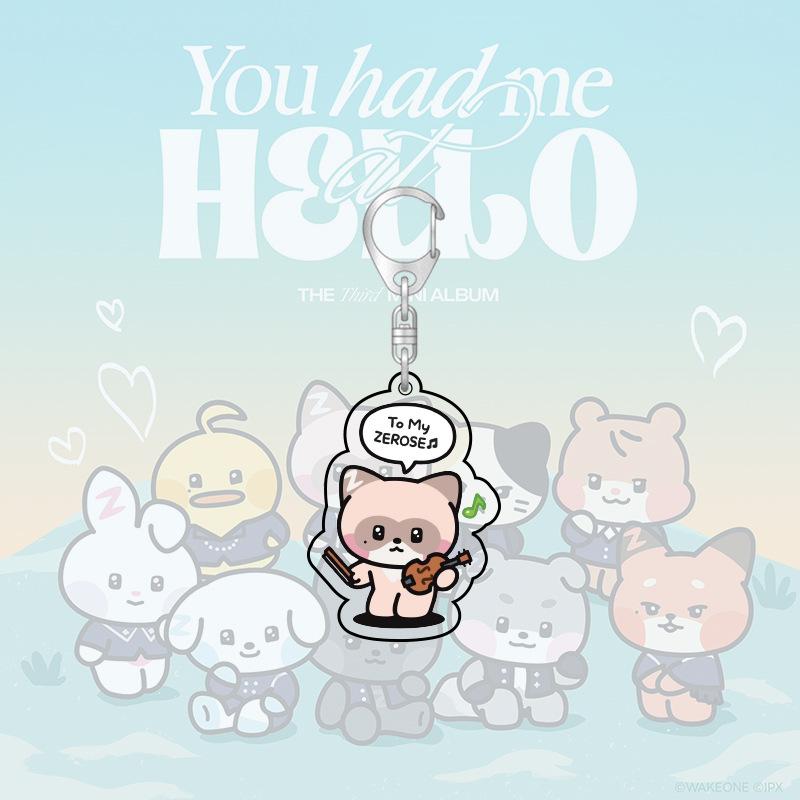 Kpop ZB1 Doll Keychain 12CM Zeroni Cartoon Cute Plush Doll Pendant Bag Accessories Key Ring ZhangHao HanBin Ricky Fans Gift