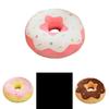 Almofada de pelúcia em formato de donut, fofa e ideal para decoração de casa e assento confortável.