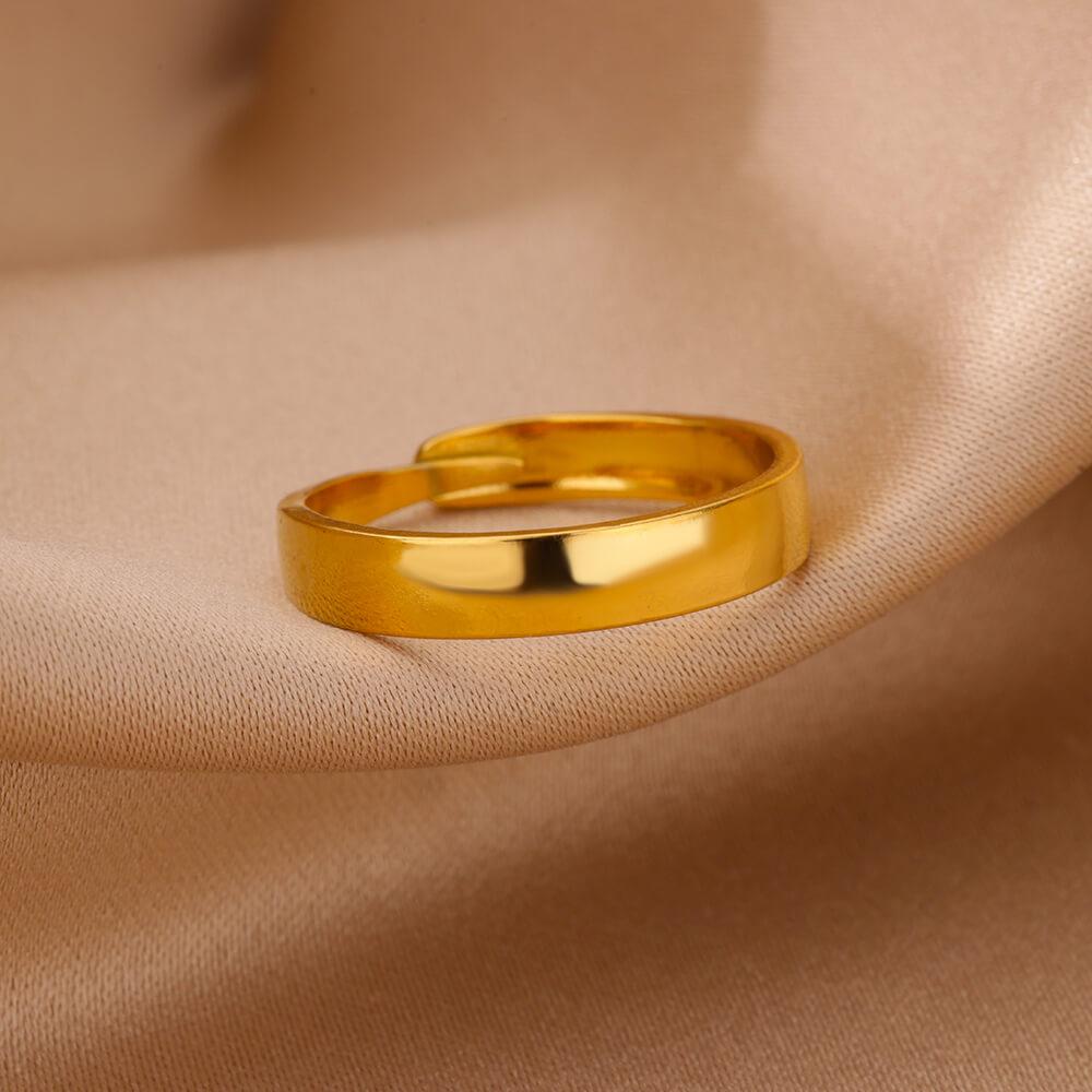 French style Stainless Steel Rings for Women Retro Vintage Gold Color Ring Wedding Jewelry Anti Fading Accessories Gifts 2024