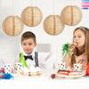 3pcs Funny Linen Paper Lantern 8inch Hanging Lantern Durable Festival Lantern  Farmhouse Classroom
