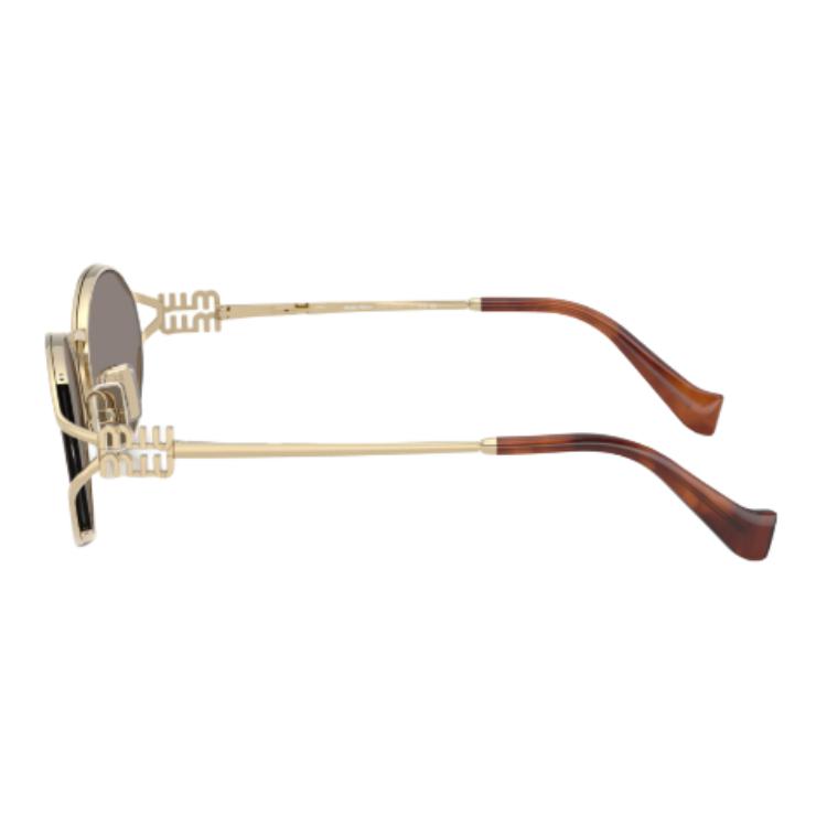 Miu Miu Unique Design Metal Oval Sunglasses Women sunglasses Light-Gold MU52YSZVN80Q