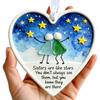 Friendship Sea Glass Christmas Ornament Round/Heart Shaped Friendship Keepsake for Best Friends Handmade Sea Glass Art Hanging Ornament