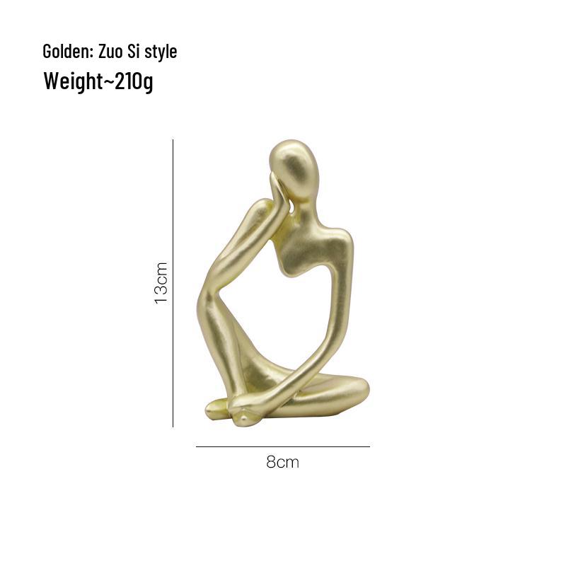 Nordic Luxury Abstract Figurine Tabletop Decor - Mini Shape Handcrafted Art.