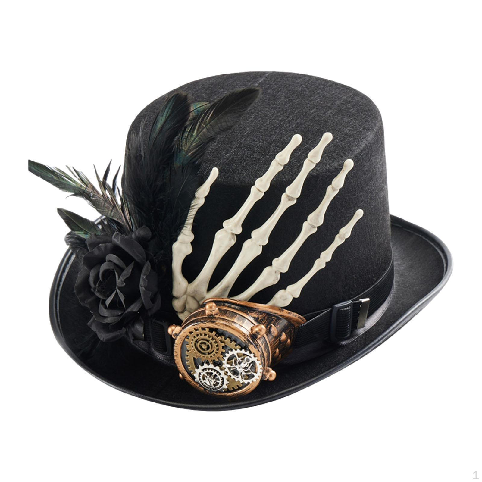 

Steampunk Top Hat Headgear Novelty Women Men Pirate Party Cosplay Dress up Supplies Stage