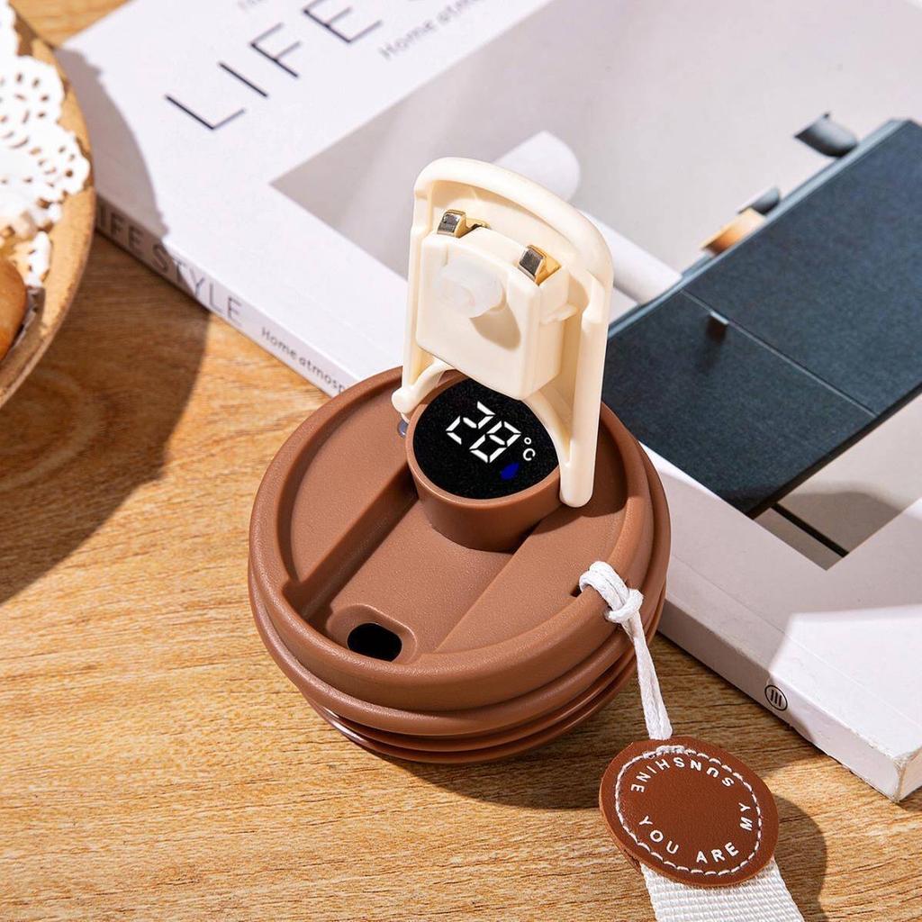 Smart Travel Mug with LED Temperature Display, Spill-Proof Leak-Proof Stainless Steel Coffee Mug, Temperature Control Travel Mug