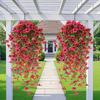 Artificial Hanging Flowers Plants For Outdoor Spring Faux Yard Decor Summer Decoration Flower D M6Z7