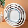 Silicone Foldable Wash Basin with Hook Travel Portable Basin Collapsible Bucket for Home Bathroom Washbowl Hanging Bath Basins