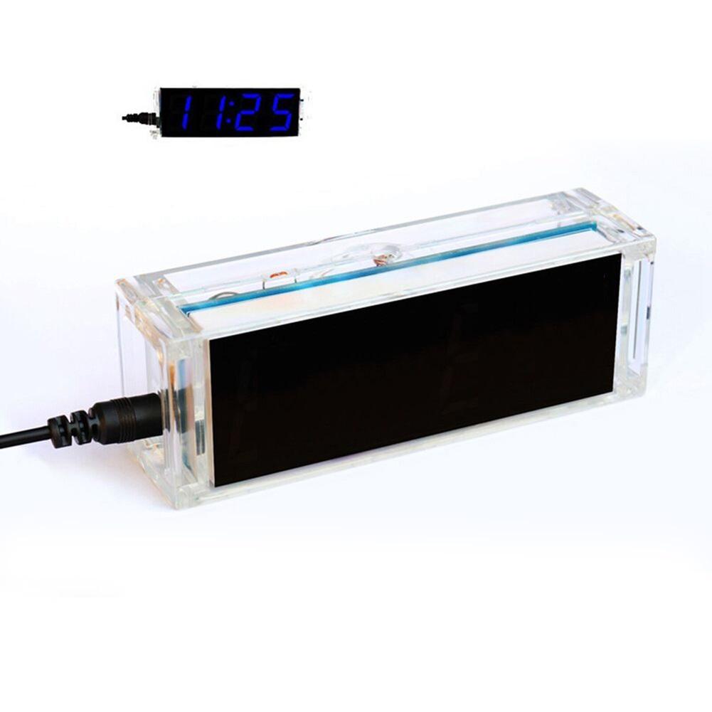 Colorful Digital Clock DIY Electronic Kit Loose Parts Soldering Experiment With Conveniently Powered Via USB 11.5x3.2x4cm