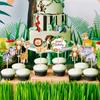 Wild Amimal Cake Topper Cute Forest Safari Jungle Cartoon Animal Happy Birthday Cake Decoration Woodland Wild One Party Supplies