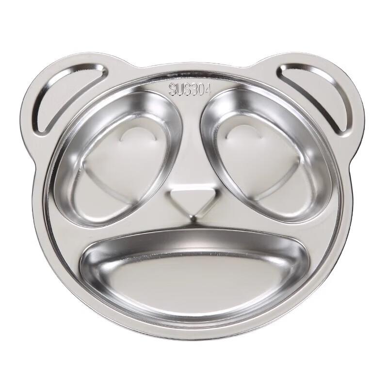 Kids Stainless Steel Divided Cartoon Plate