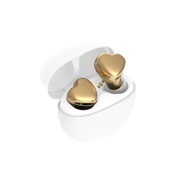 

AVIOT TE-I3 wireless earphones cute heart shaped for small ears For women Clear hard case included Bluetooth 5.3 up to 23 hours long playback IPX4