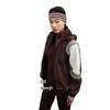 Colorblock Water-Repellent Softshell Jacket with Elastic Hem and Fleece Lining