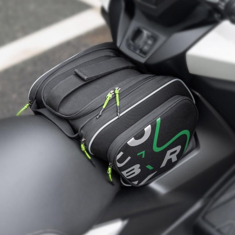 Sturdy Construction Motorcycle Storage Bag with 12L Capacity Double Closure Opening Accommodating Helmets and Ergonomic Design for Unobstructed Leg