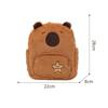 [EZBUYGO] Cute Capybara Plush Backpack for Women, Multi-Purpose Cartoon Funny Capybara Crossbody Bag, Large Capacity Tote Bag