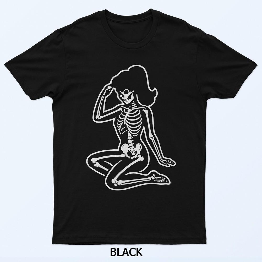 

Skeleton Pin Up Silhouette T-Shirt S