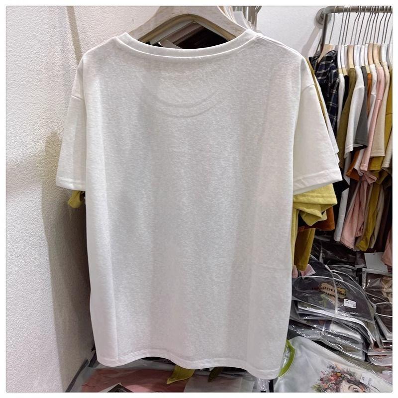 Women Cartoon Animal Print Short Sleeve T Shirt