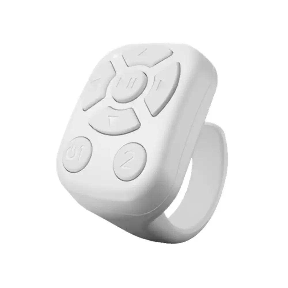 

Fingertip Control APP Scrolling Ring Wireless Design Bluetooth Technology Bluetooth Remote Video Recording Remote Clicker білий