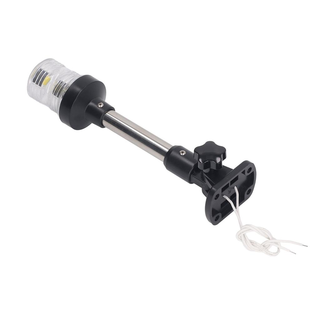 Lumină de navigație cu LED-uri albe, rabatabilă, de 9 inch, pentru pupa bărcii, impermeabilă IP66, 12V 24VDC