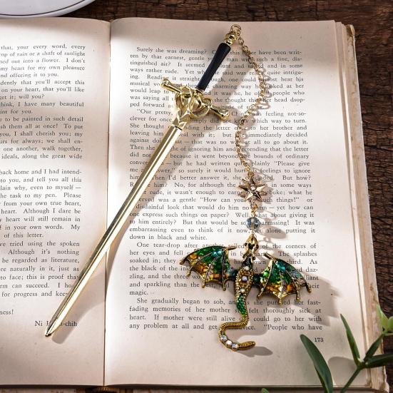 Fourth Wing Dragon Bookmark Fantasy Dragon Page Maker Cool Metal Bookmark Reading Gift for Men Women Bookworm