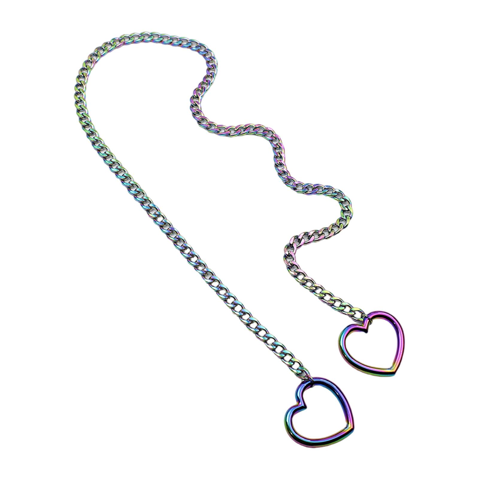 

Регулируемое колье-лассо Y с подвеской-сердцем для женщин и мужчин, скользящая цепочка-чокер, унисекс, готическая бижутерия, модный аксессуар 1