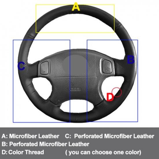 DIY Car Steering Wheel Cover For Honda CR-V Accord 6 Odyssey Prelude Civic 97-01