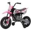 Electric Motocross Bike for Kids, Ages 3-6, 2 x 12V Motors, 5 km/h, 109.5 x 60 x 72.5 cm, Pink