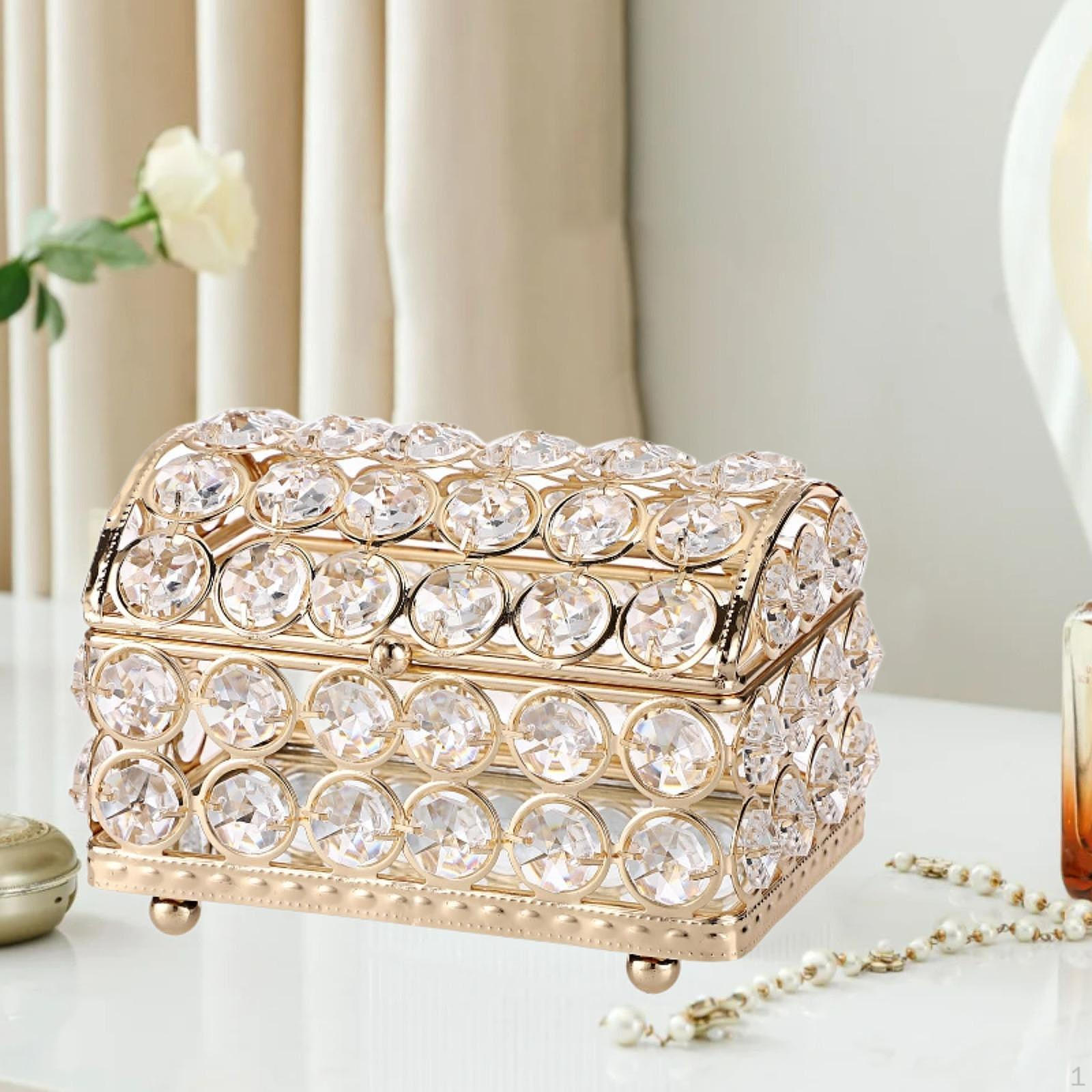 

Шкатулка для драгоценностей с зеркалом, место для хранения памятных вещей, серьги и кольца в космическом стиле Gold S