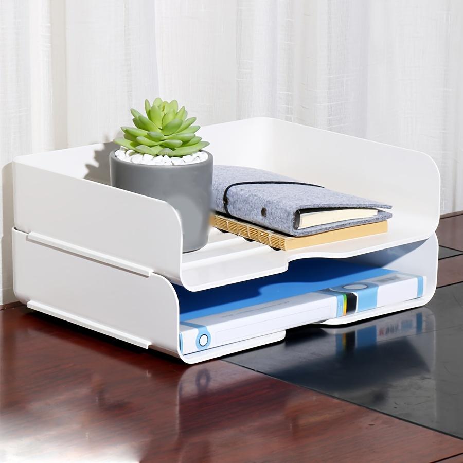 2pcs Stackable Plastic Office Desk Organizer A4 File Storage BoxesLetter Tray Office Supplies HolderSuitable for Study Table 5950₽