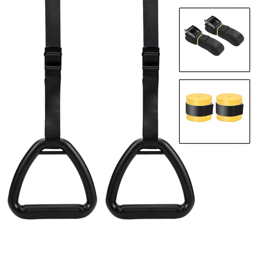 Gymnastic Rings with Adjustable Straps Pull Up Exercise Rings Home Fitness Equipment for Home Exercise Workout Fitness Training