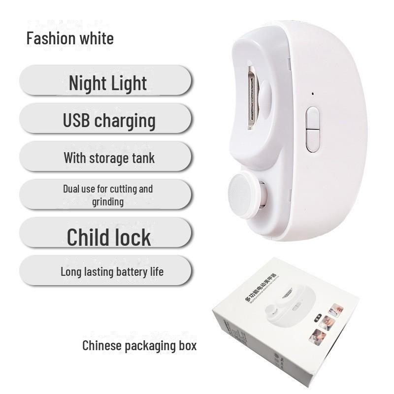 Automatic 2-in-1 Electric Nail Polisher & Clipper for Kids - Anti-Splash Design