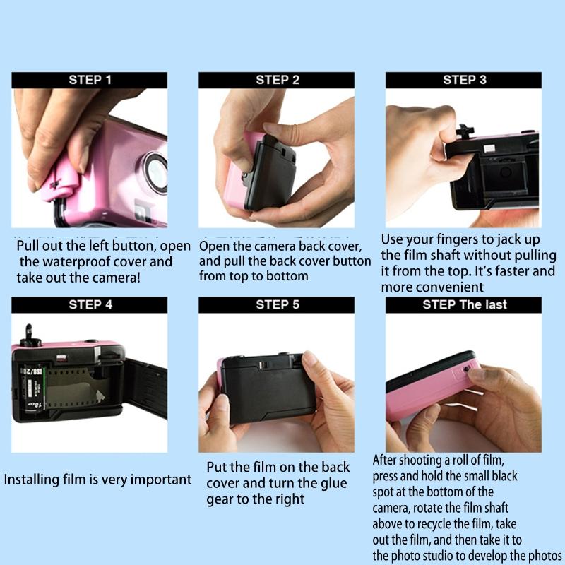 35mm Retro Filmkamera Manuell Kinder Point-and-Shoot-Kamera 3 Meter Wasserdicht Nicht-Einweg-Filmkamera Abschlussgeschenk