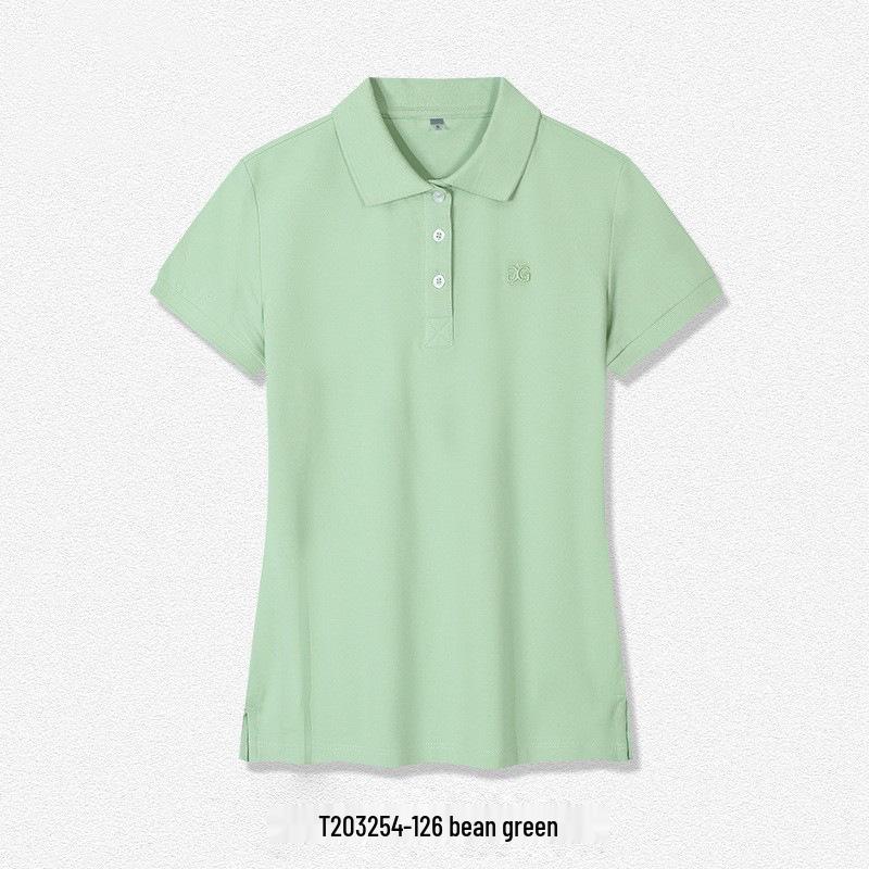 Women's Custom Logo Embroidered Cotton Short Sleeve Polo Shirt