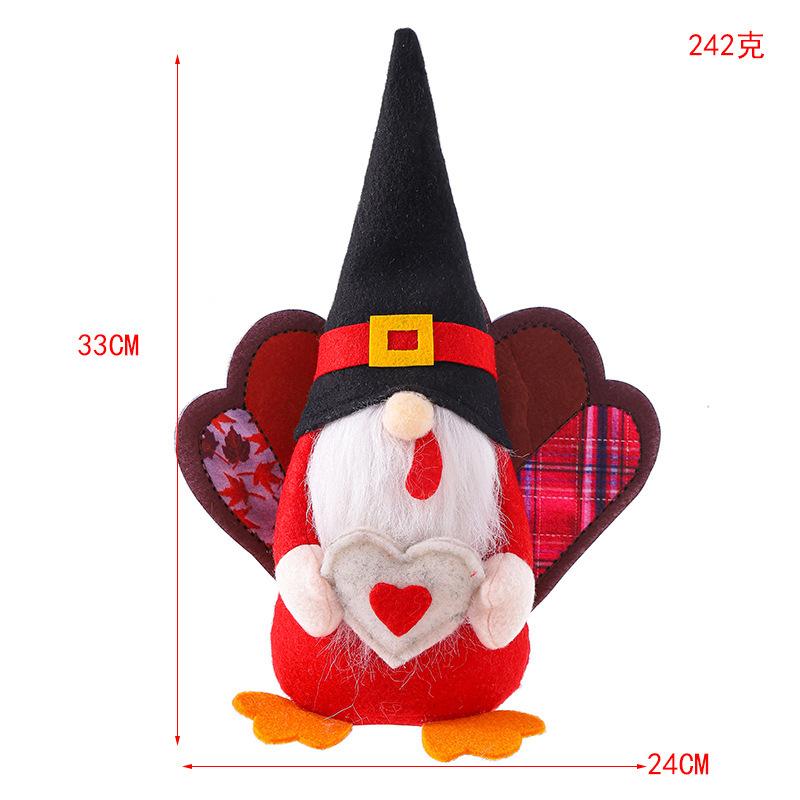 Thanksgiving Turkey Old Man Doll Decoration Cute Courtship Faceless Doll Autumn Color Home Holiday Decoration