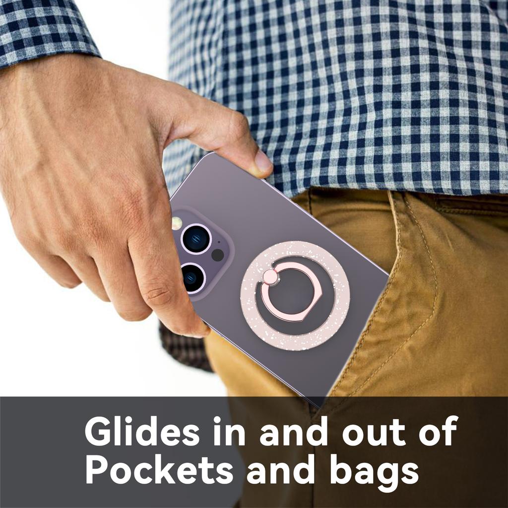 A646 Magnetischer Telefonring-Ständer 360-Grad-Drehung Runder Fingerring-Griffhalter