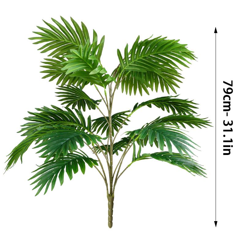 

Artificial Plant Tropical banana leaf Hibiscus Tree 24 Leaves Indoor Decorative Green Plant Branch Bouquet Foliage Home Decor
