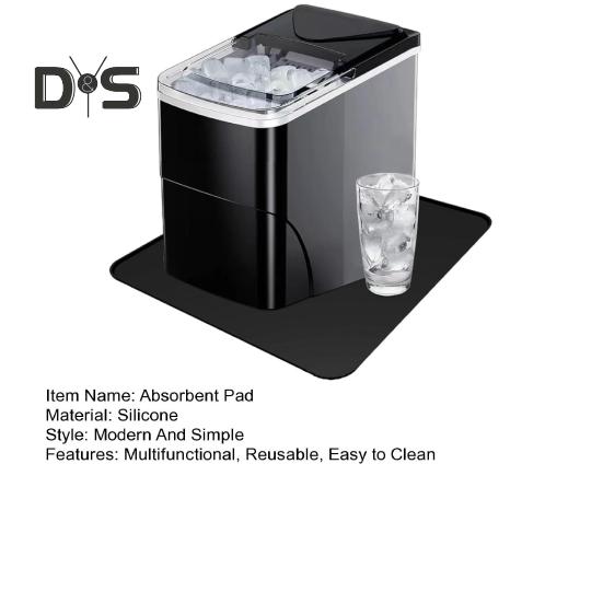 Ice Maker Pad Countertop Water Absorbent Mat Reusable Ice Maker Tray Pad Easy To Clean Dish Drying Mat for Kitchen