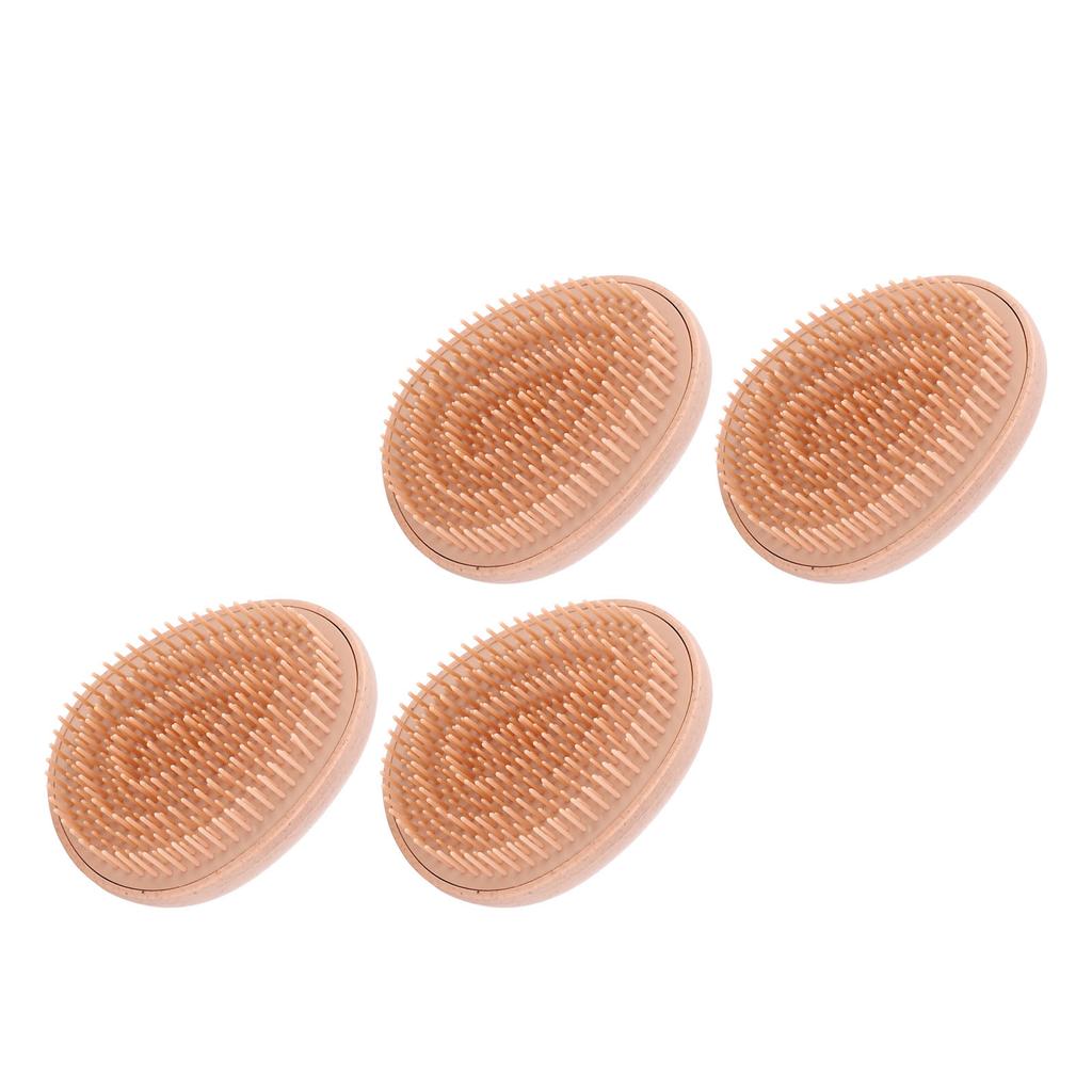 4pcs Wheat Straw Hair Brush Egg Shape Detangling Brush Portable Styling Comb Hair Brush for All Hair