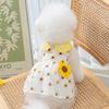 Spring and Summer Puppy Dog Three-dimensional Sunflower Satchel Dress Cat Dog Medium and Small Dog Pet Summer Skirt