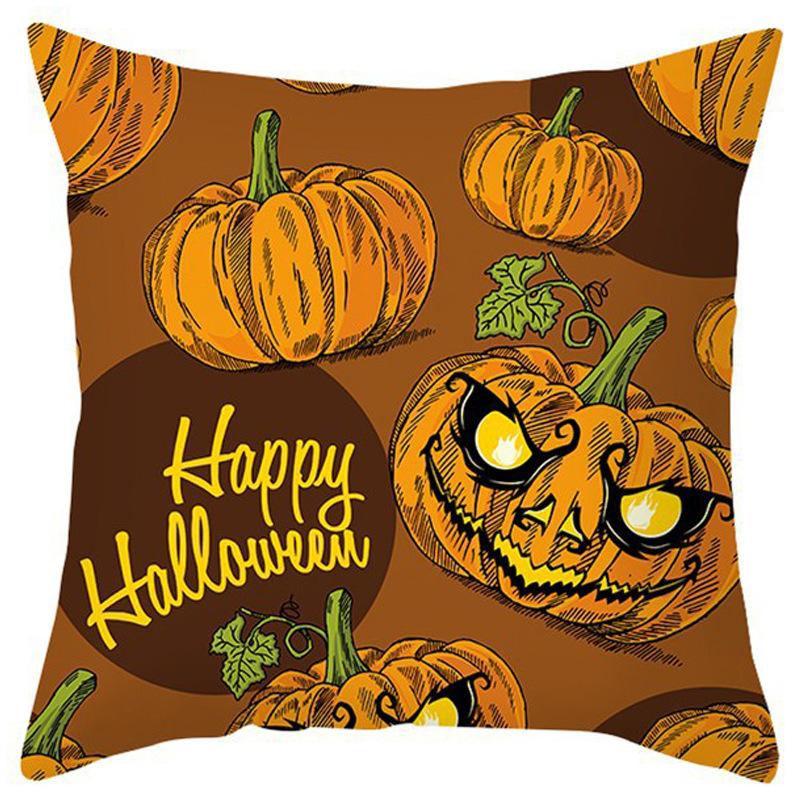 New Halloween Pillow Cover Home Decoration Spoof Pumpkin Sofa Waist Cushion Cushion Cover Pillow Cover