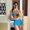 Women's High Waist Split Bikini - Korean Style, Sexy Spring Fresh Swimwear