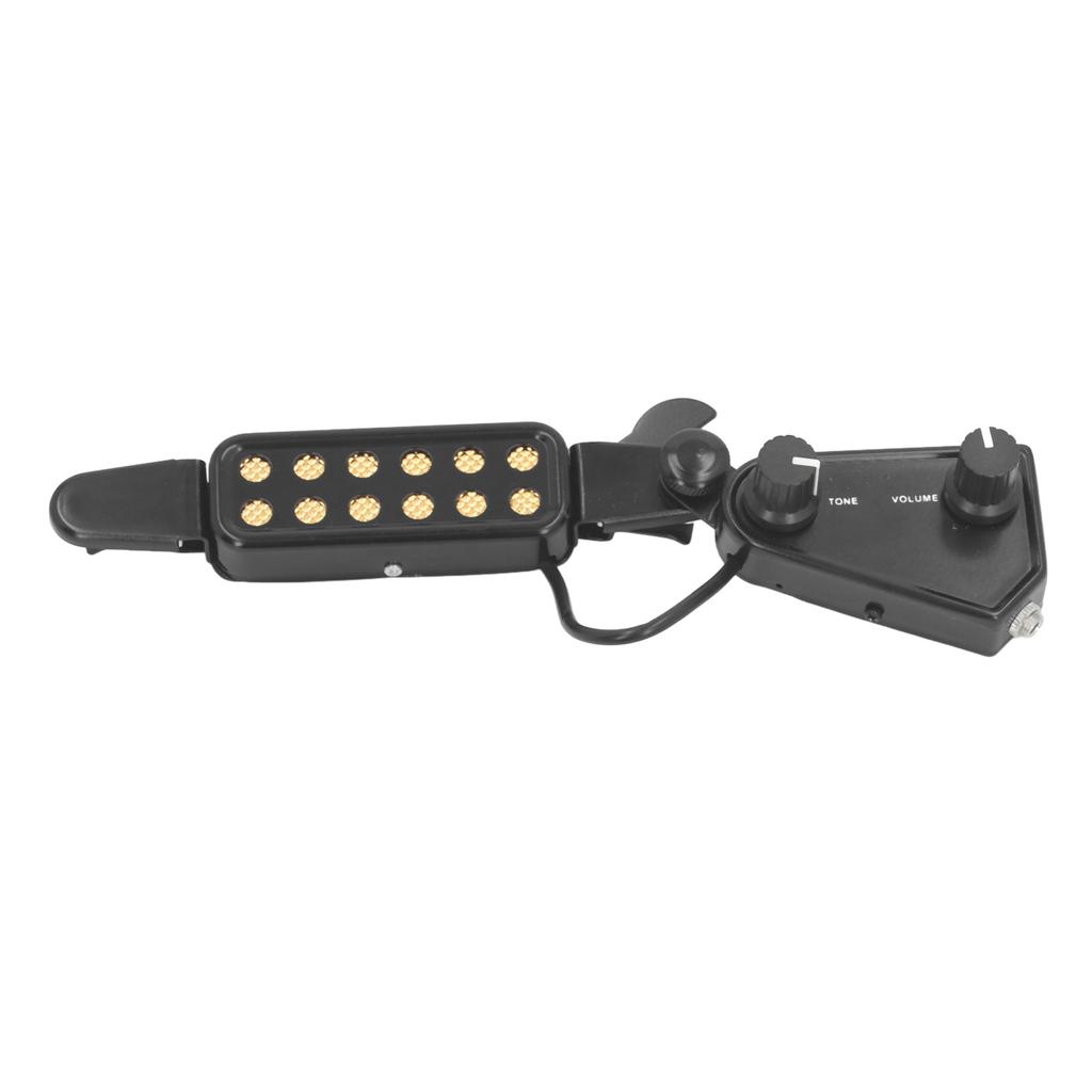 Acoustic Guitar Pickup Volume Adjustable Magnetic Guitar Pickup with 3 Meters Cable Black